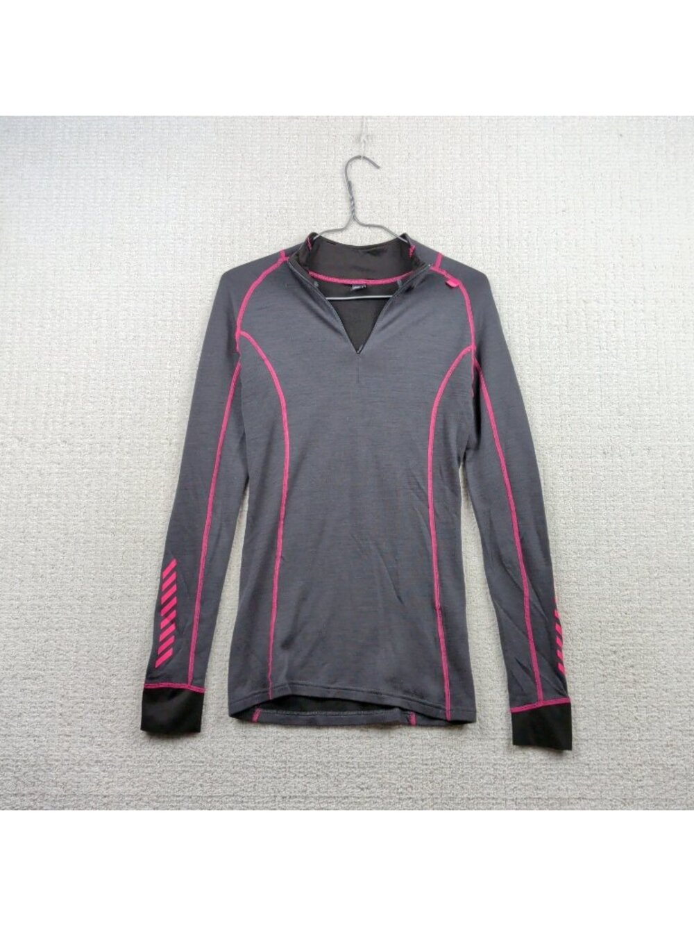 Helly Hansen Women’s Lifa Merino Wool Blend Zip Pullover Base Layer Size L Ski